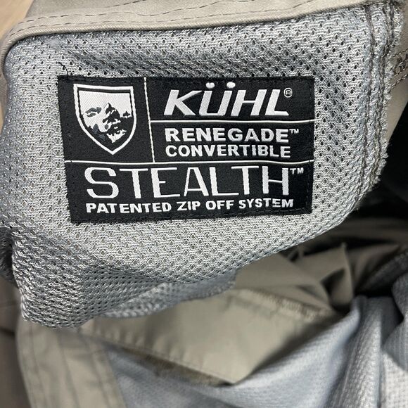 Kuhl Pants Mens 38x30 Gray Renegade Convertible Zip Off Hiking Cargo Stealth - Picture 5 of 12